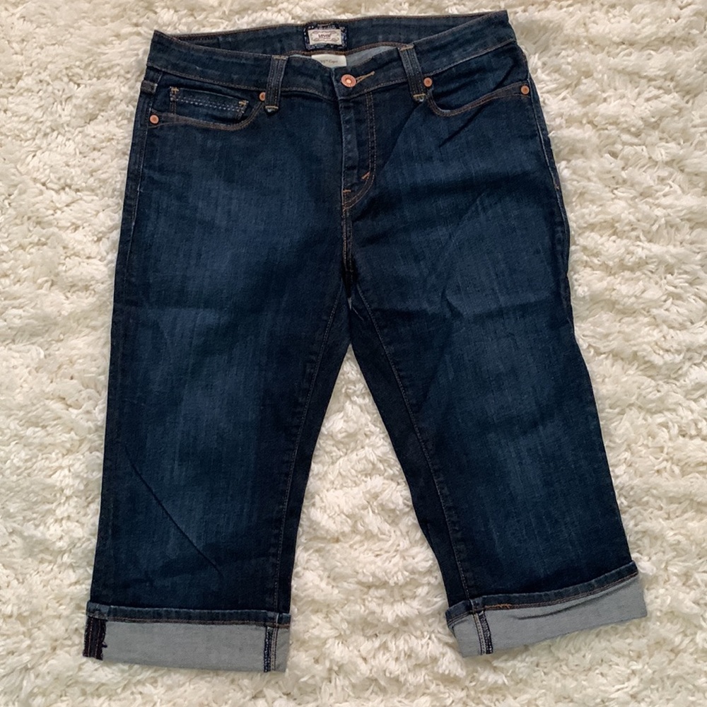 Levis 515 Dark Denim Capri Pants